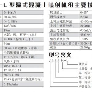 JSLT14-L 型濕式混凝土噴射機(jī)組 （履帶一體機(jī)）