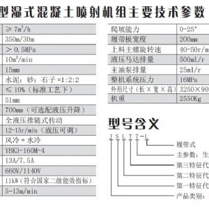 JSLT7-L 型濕式混凝土噴射機(jī)（履帶一體機(jī)）